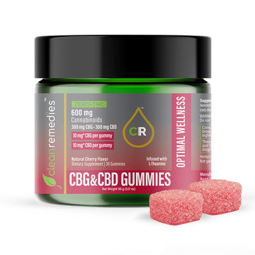 CBG & CBD Optimal Wellness Gummies 600 mg